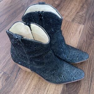 Women's Black sparkle rhinestone weatern Boots